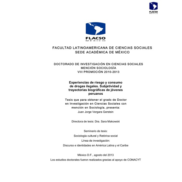 Experiencias de riesgo y consumo de drogas ilegales