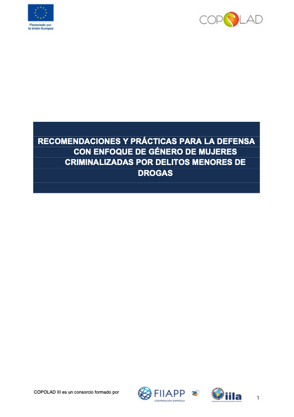 Informe Copolad defensa enfoque de gÃ©nero