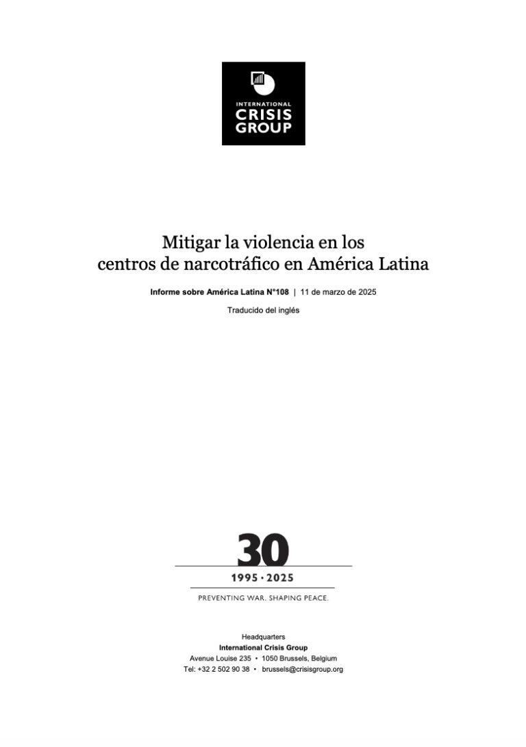 Mitigar la violencia en los centros de narcotráfico en América Latina